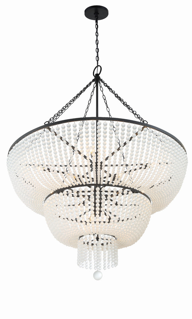 Rylee 15 Light Matte Black Chandelier Crystorama