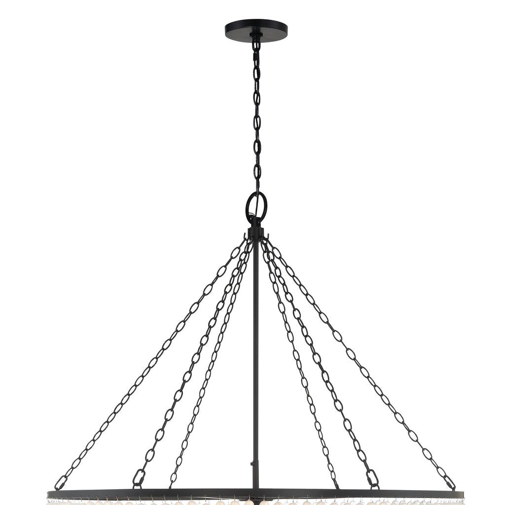 Rylee 15 Light Matte Black Chandelier Crystorama