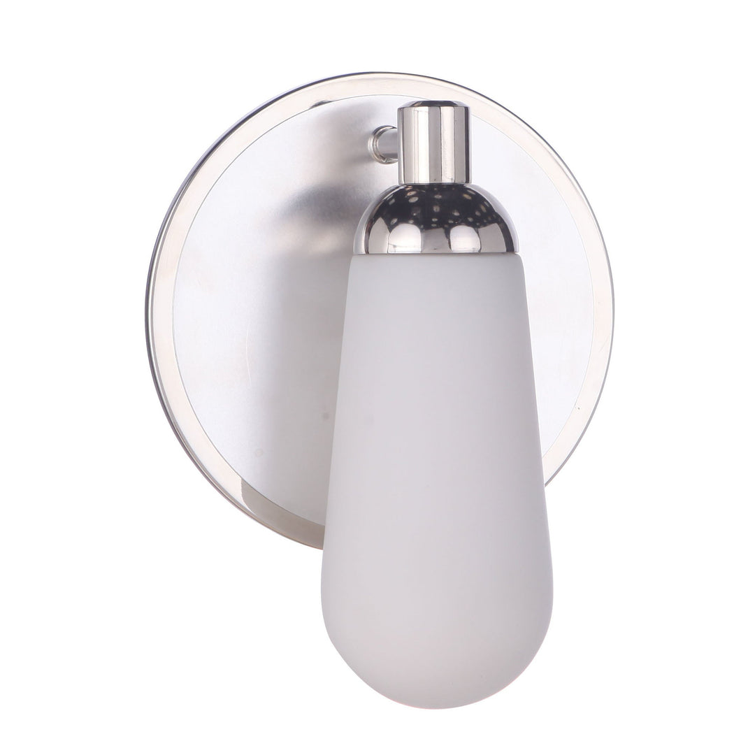 CRAFTMADE Riggs 1 Light Wall Sconce in Brushed Polished Nickel/Polished Nickel