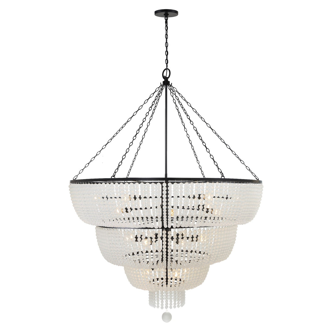 Rylee 24 Light Matte Black Chandelier Crystorama