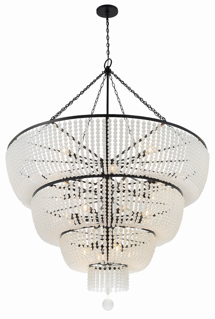 Rylee 24 Light Matte Black Chandelier Crystorama