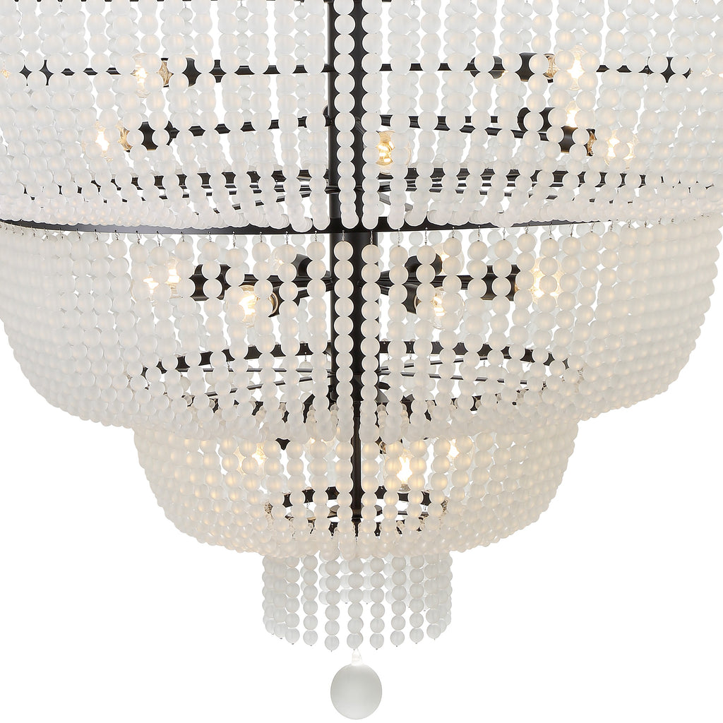 Rylee 24 Light Matte Black Chandelier Crystorama