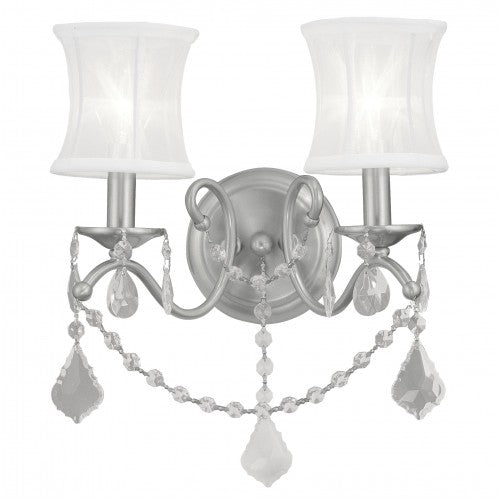 2 Light Brushed Nickel Wall Sconce Livex