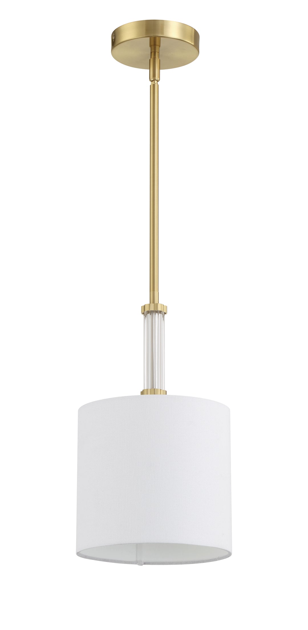 Fortuna 1 Light Mini Pendant in Satin Brass CRAFTMADE