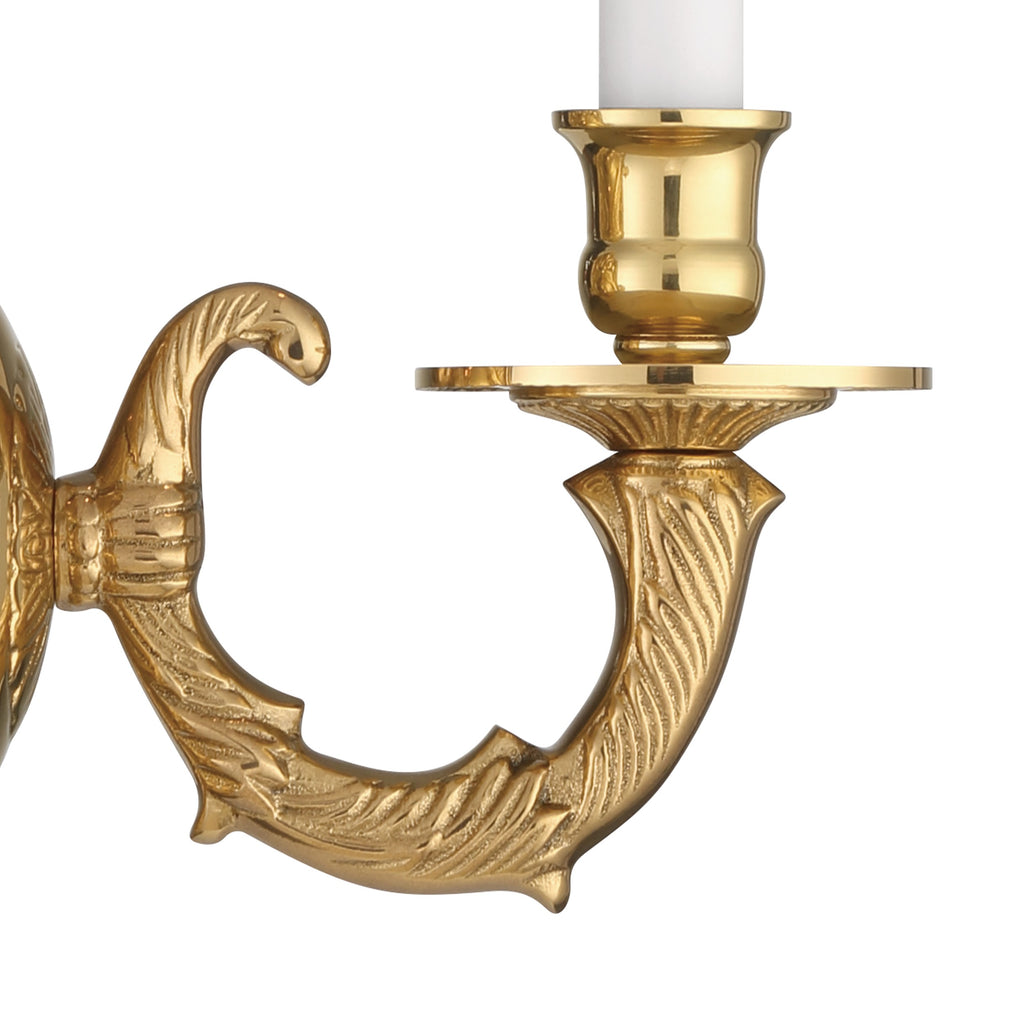 Crystorama 1 Light Polished Brass Cast Sconce Crystorama