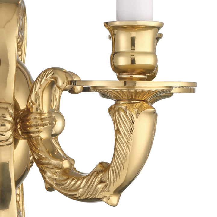 Crystorama Crystorama Crystorama 2 Light Polished Brass Cast Sconce