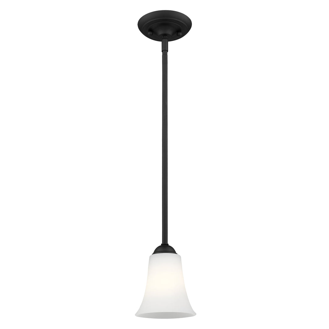 1 Light Black Single Pendant Livex