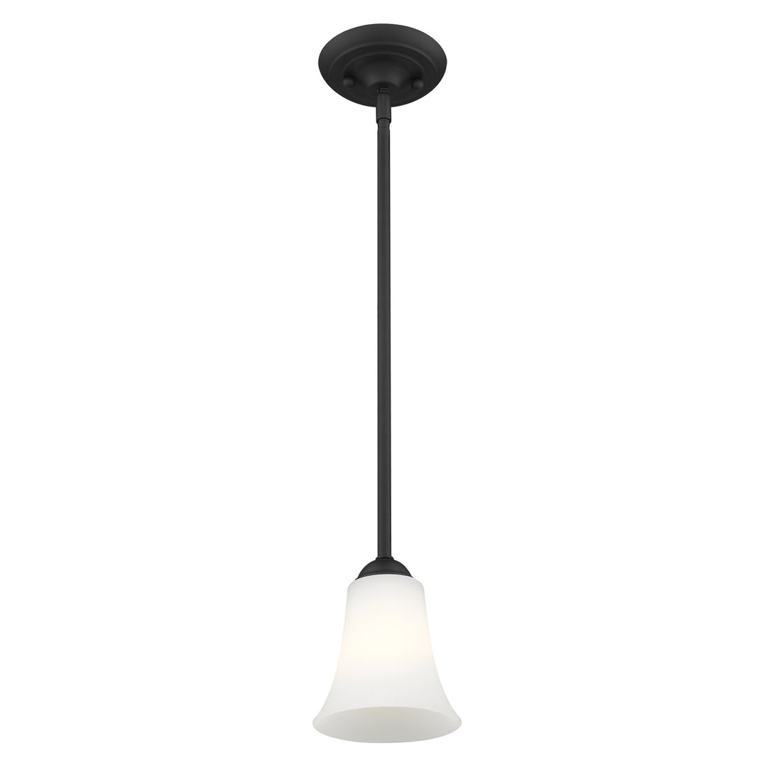 1 Light Black Single Pendant Livex