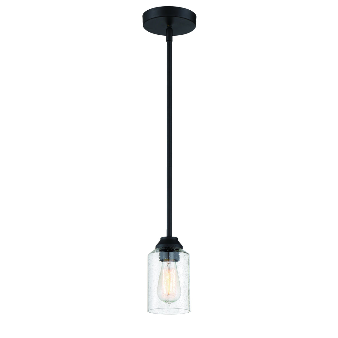 Chicago 1 Light Mini Pendant in Flat Black CRAFTMADE