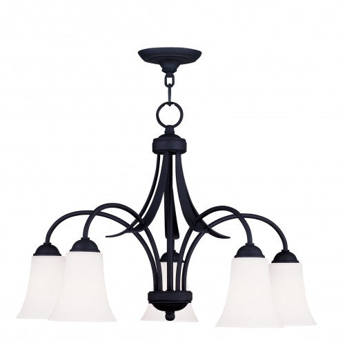 5 Light Black Chandelier Livex