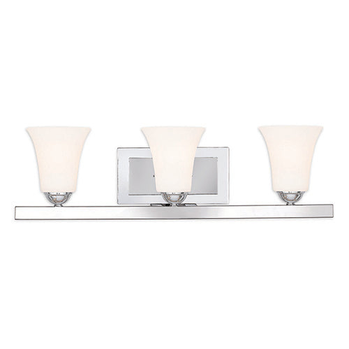 3 Light Polished Chrome Bath Vanity Livex