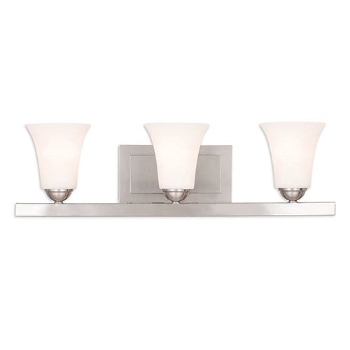 3 Light Brushed Nickel Bath Vanity Livex