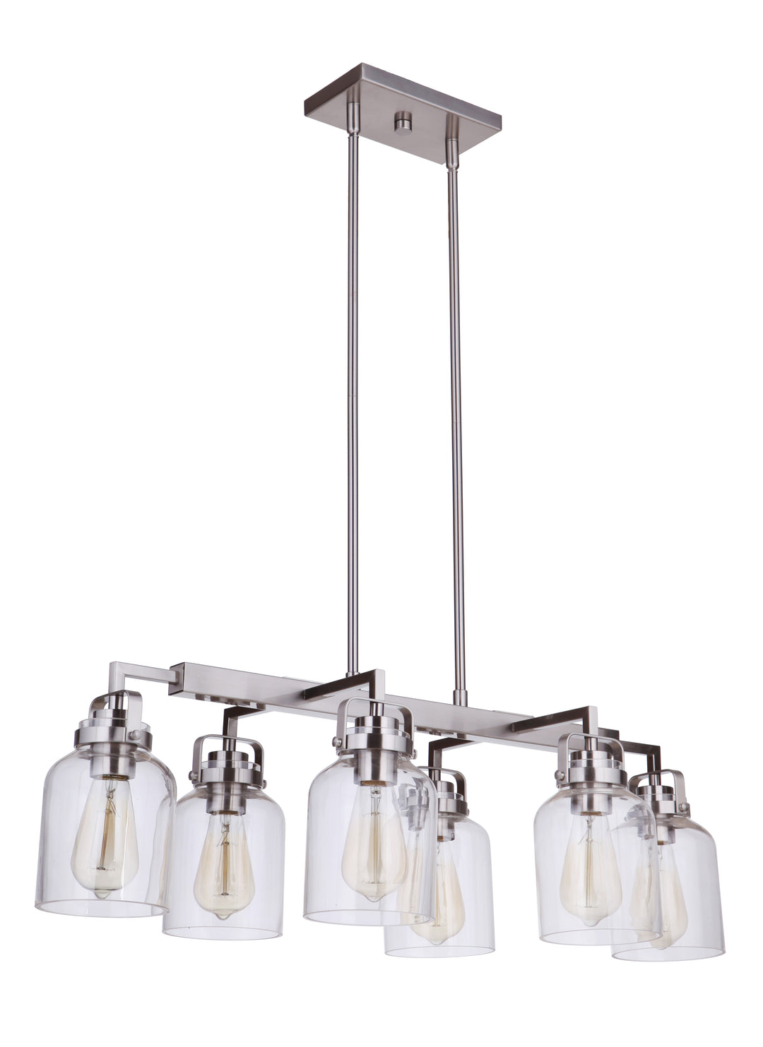 CRAFTMADE Foxwood 6 Light Island in Brushed Polished Nickel