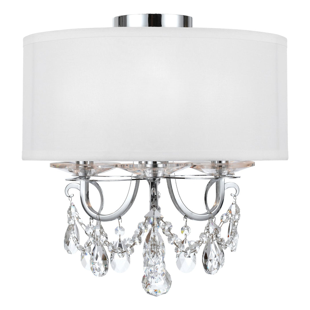 Crystorama Crystorama Othello 3 Light Polished Chrome Semi Flush Mount