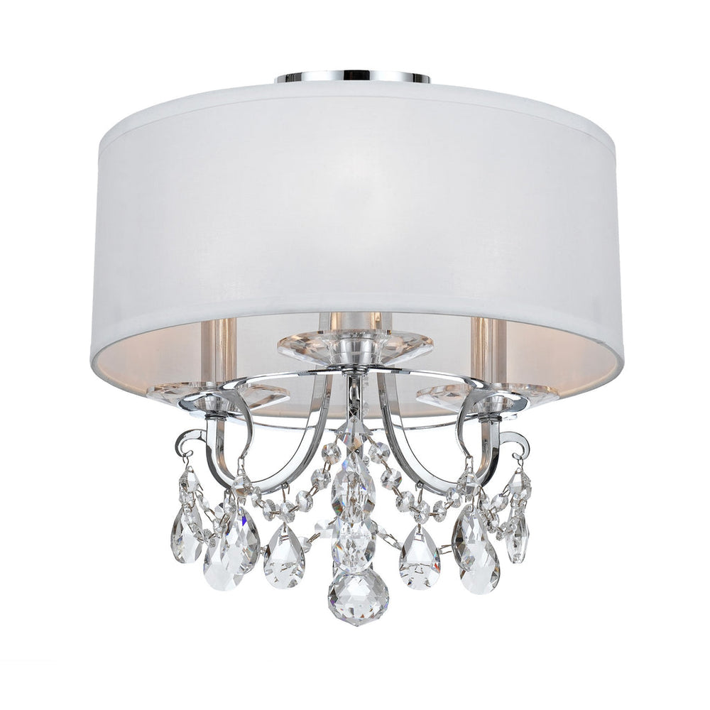 Crystorama Crystorama Othello 3 Light Polished Chrome Semi Flush Mount