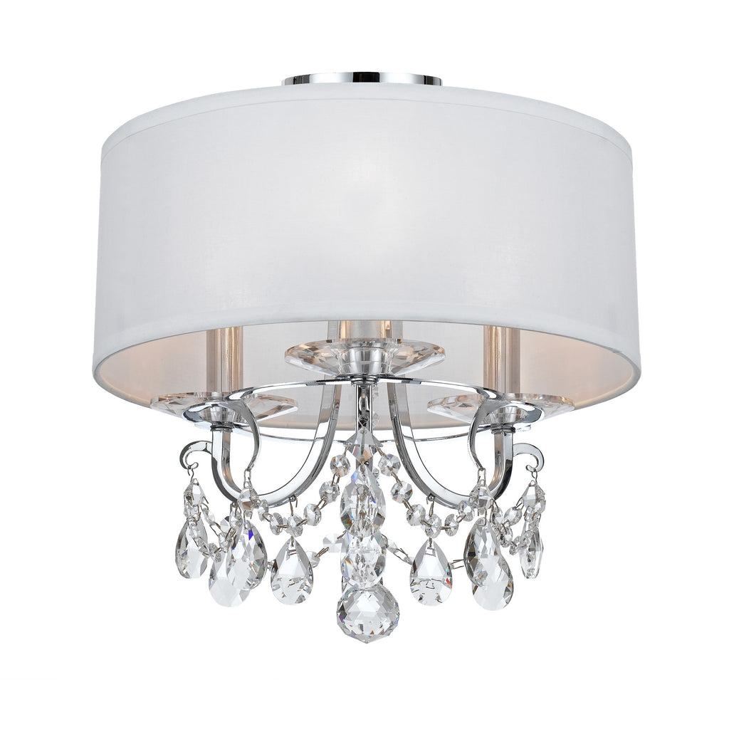 Crystorama Crystorama Othello 3 Light Polished Chrome Semi Flush Mount