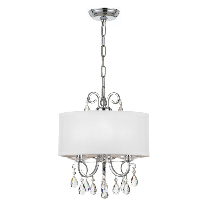 Othello 3 Light Spectra Crystal Polished Chrome Mini Chandelier Crystorama