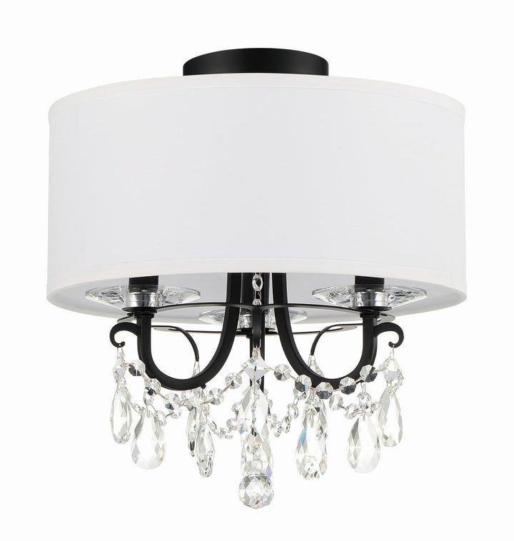 Crystorama Crystorama Othello 3 Light Matte Black Semi Flush Mount