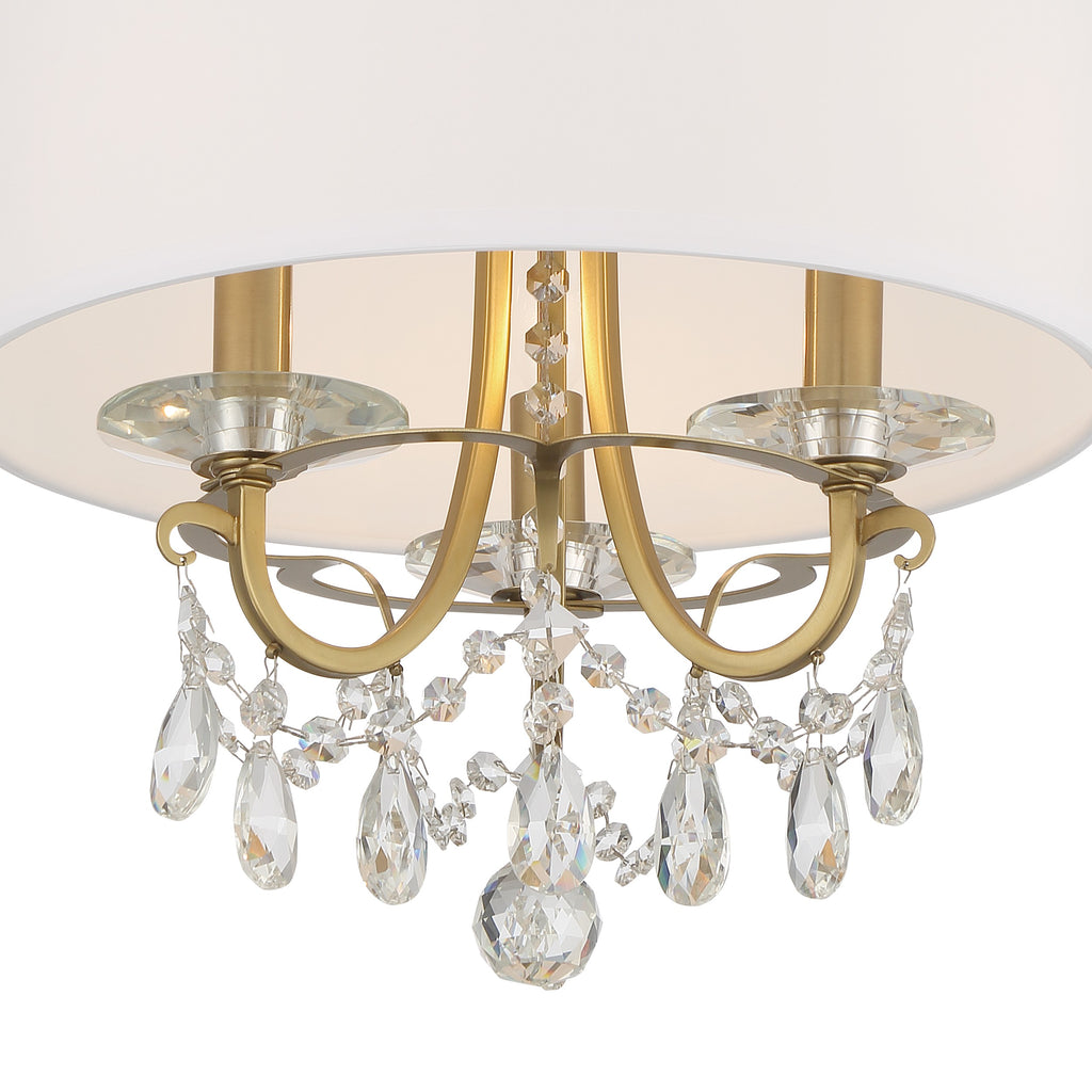 Othello 3 Light Vibrant Gold Mini Chandelier Crystorama