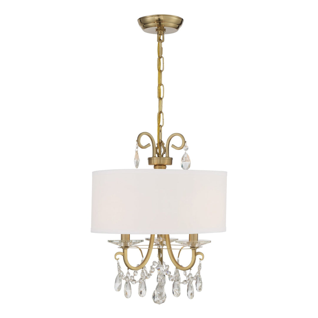 Othello 3 Light Spectra Crystal Vibrant Gold Mini Chandelier Crystorama