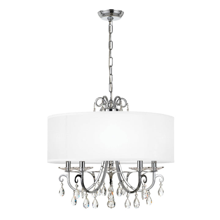 Othello 5 Light Clear Crystal Polished Chrome Chandelier Crystorama