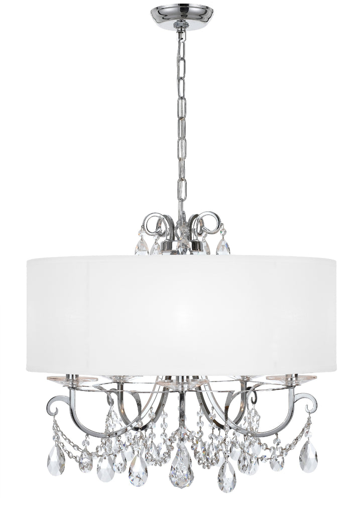 Othello 5 Light Clear Crystal Polished Chrome Chandelier Crystorama