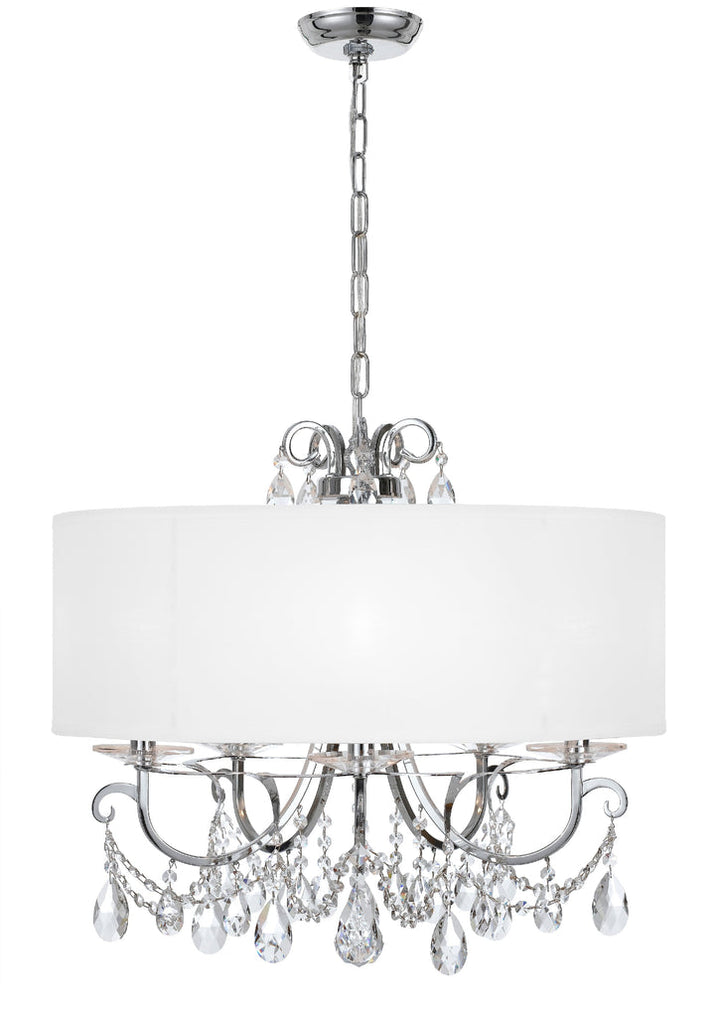 Othello 5 Light Clear Crystal Polished Chrome Chandelier Crystorama