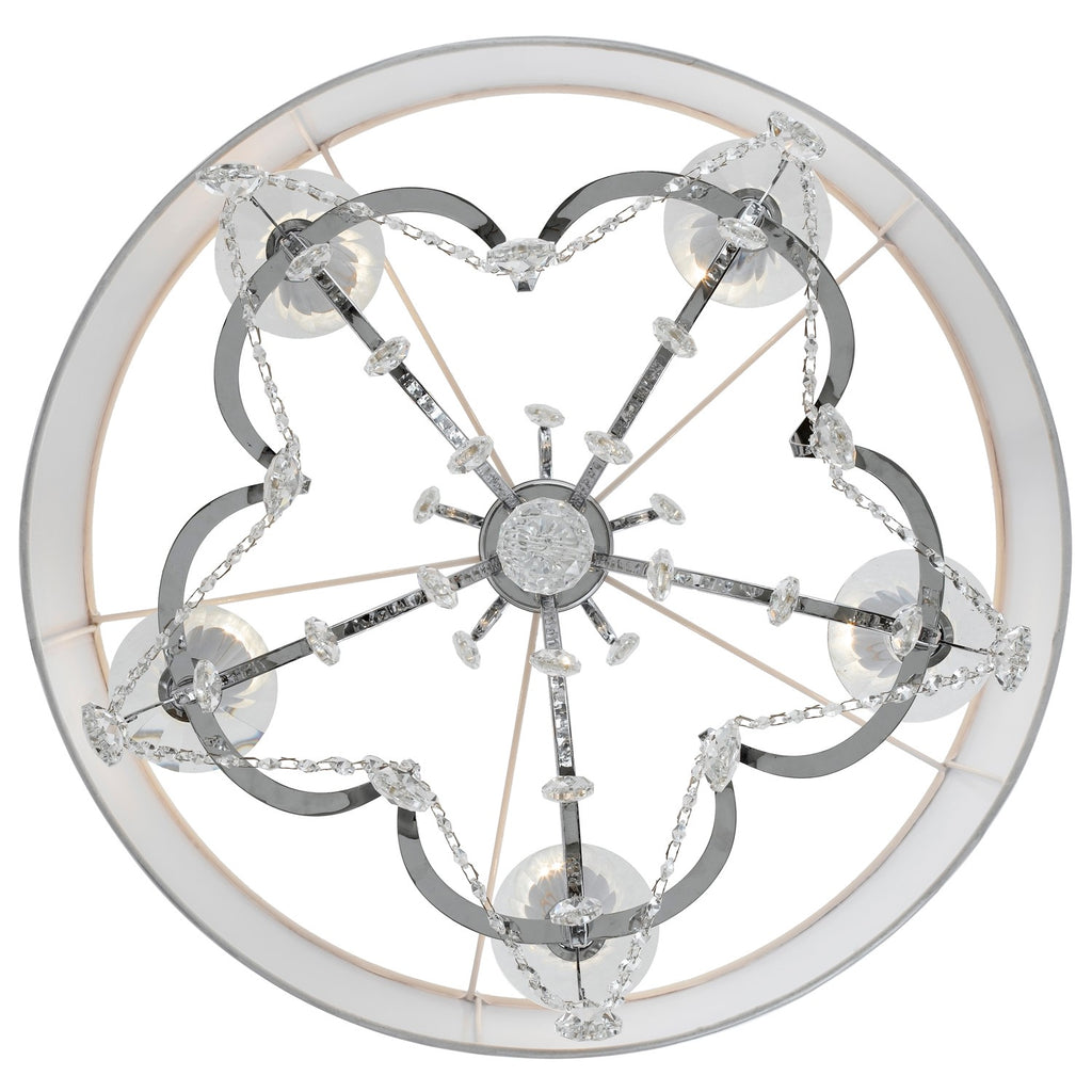 Othello 5 Light Clear Crystal Polished Chrome Chandelier Crystorama