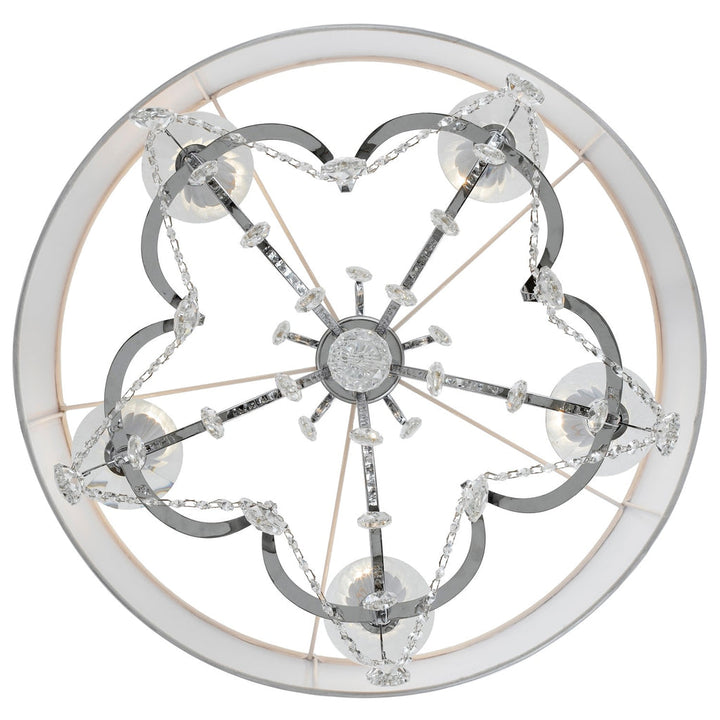 Othello 5 Light Clear Crystal Polished Chrome Chandelier Crystorama