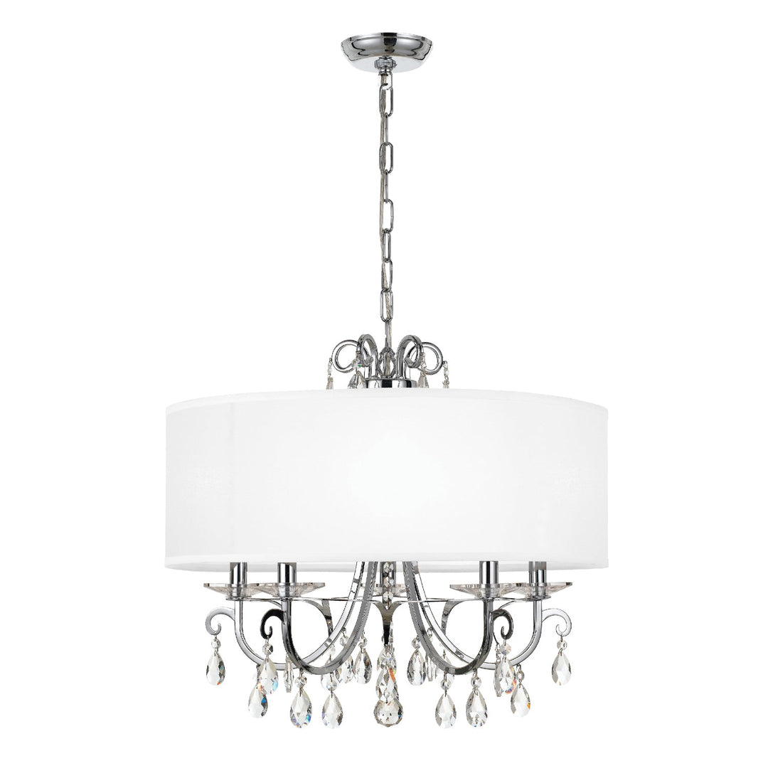 Othello 5 Light Swarovski Strass Crystal Polished Chrome Chandelier Crystorama