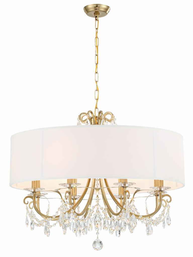 Othello 8 Light Vibrant Gold Chandelier Crystorama