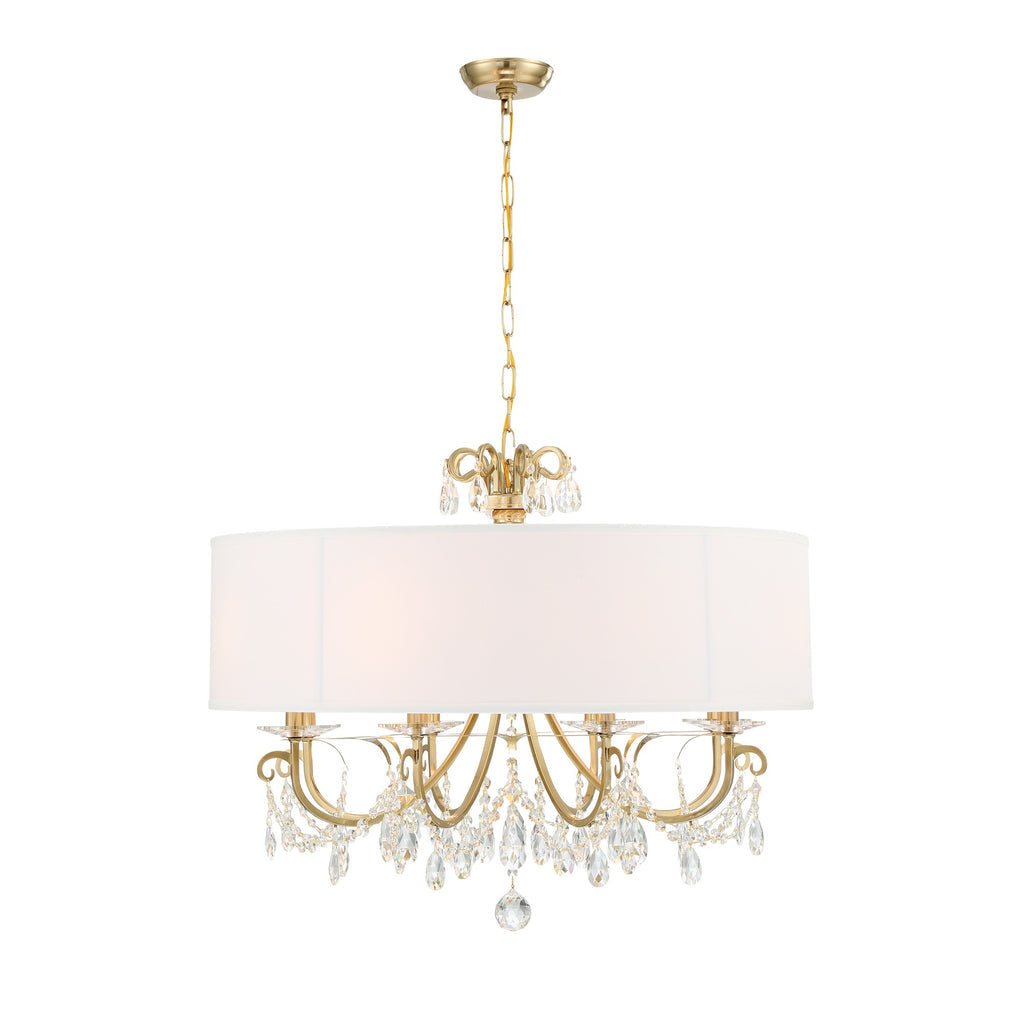 Othello 8 Light Vibrant Gold Chandelier Crystorama