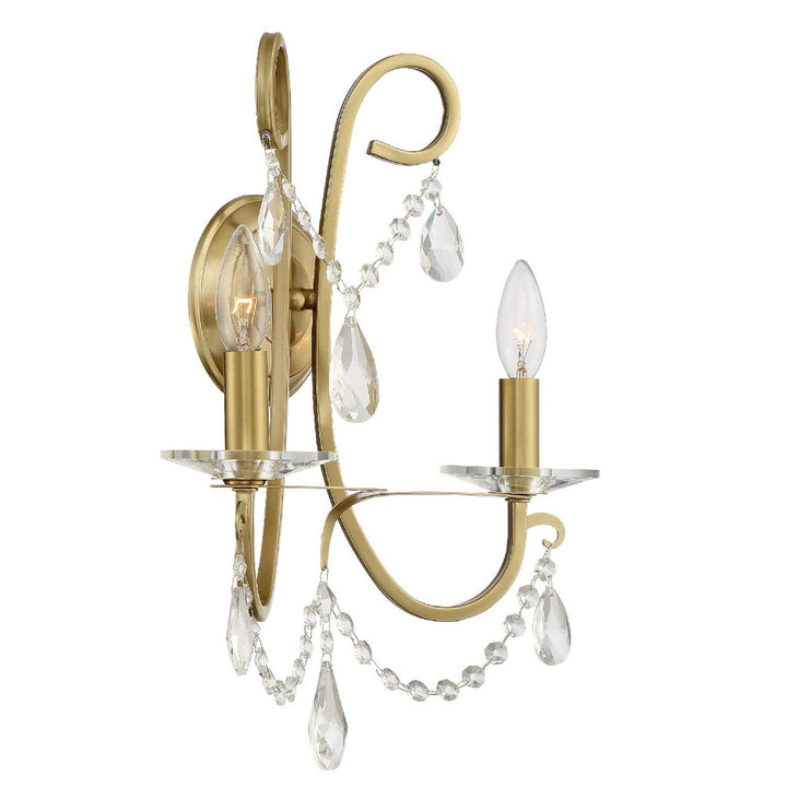 Crystorama Crystorama Othello 2 Light Spectra Crystal Vibrant Gold Sconce