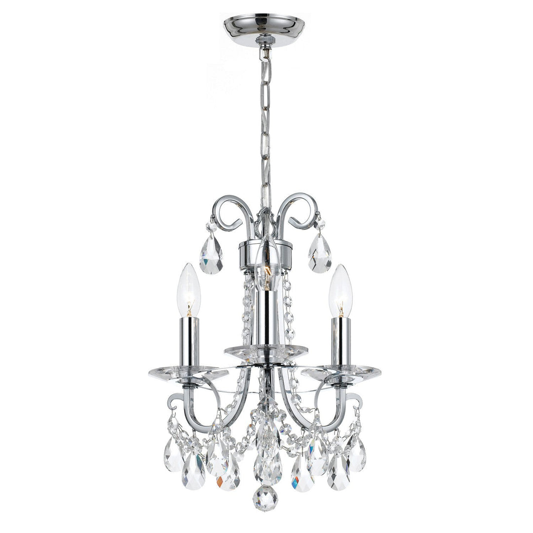 Othello 3 Light Polished Chrome Mini Chandelier Crystorama