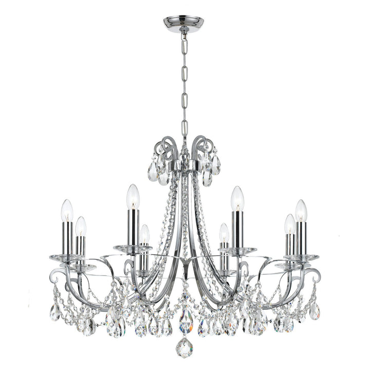 Othello 8 Light Polished Chrome Chandelier Crystorama