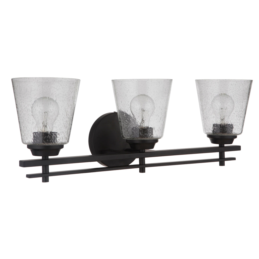 CRAFTMADE Drake 3 Light Vanity in Flat Black