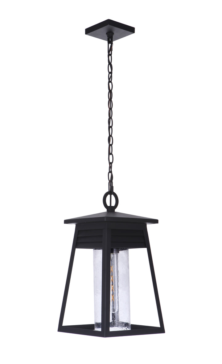 CRAFTMADE Becca 1 Light Large Outdoor Pendant in Textured Black