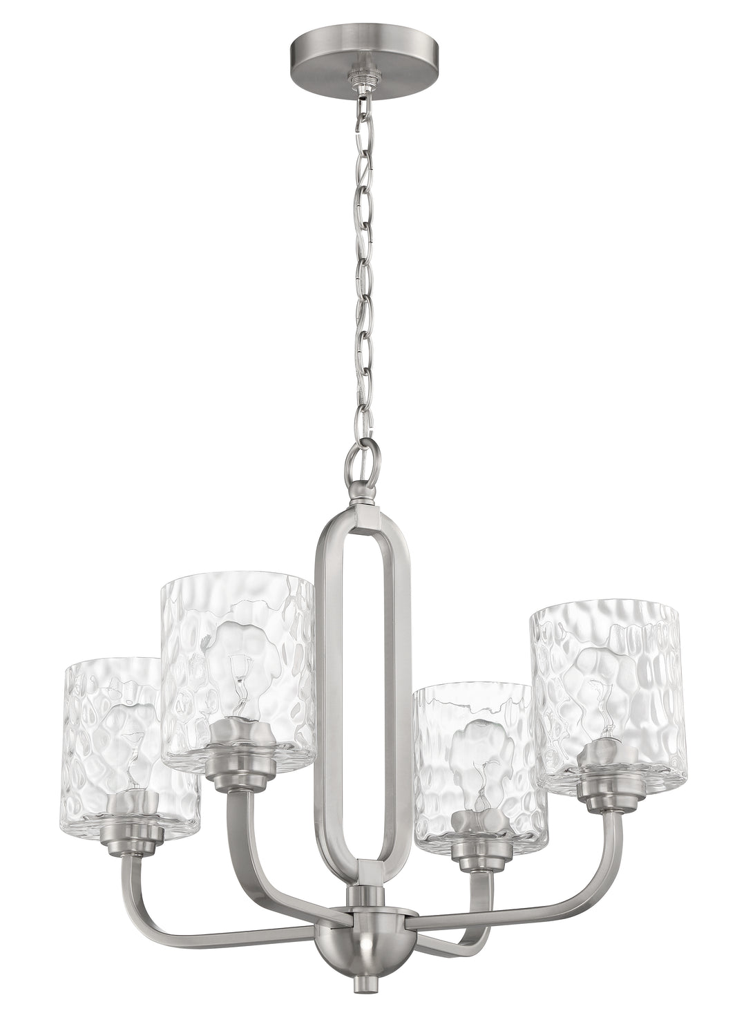 CRAFTMADE Collins 4 Light Chandelier in Brushed Polished Nickel