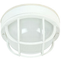 CRAFTMADE Round Bulkhead 1 Light Large Flush/Wall Mount in Textured White