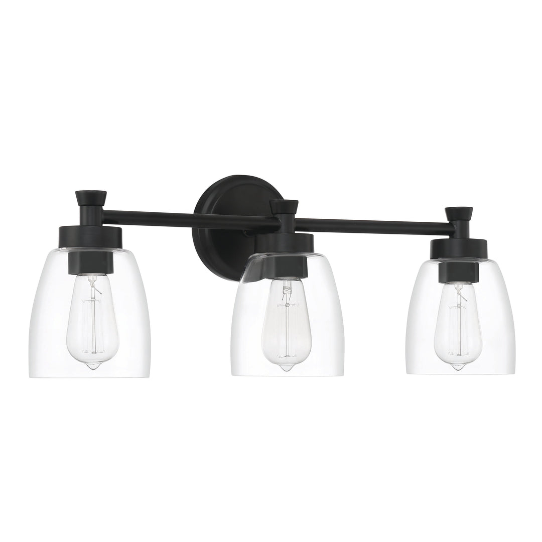 CRAFTMADE Henning 3 Light Vanity in Flat Black