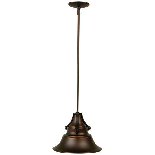 CRAFTMADE Union 1 Light Medium Outdoor Pendant in Oiled Bronze Gilded