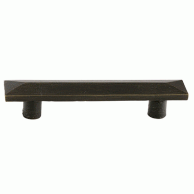 EMTEK 7 1/2 Inch (6 Inch c-c) Sandcast Bronze Pyramid Pull (Medium Bronze Finish)