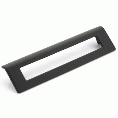 SCHAUB 7 Inch (6 1/4 Inch c-c) Finestrino Angled Rectangle Pull (Matte Black Finish)