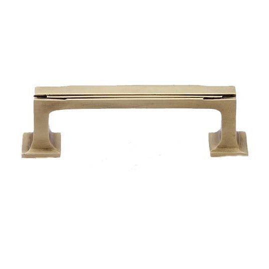 Copper Mountain Hardware 7 Inch Solid Brass Art Deco Skyscraper Pull (Antique Brass Finish)