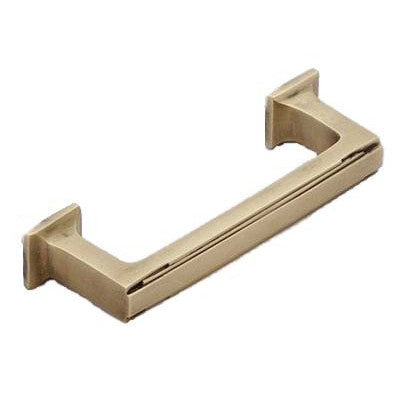 Copper Mountain Hardware 7 Inch Solid Brass Art Deco Skyscraper Pull (Antique Brass Finish)