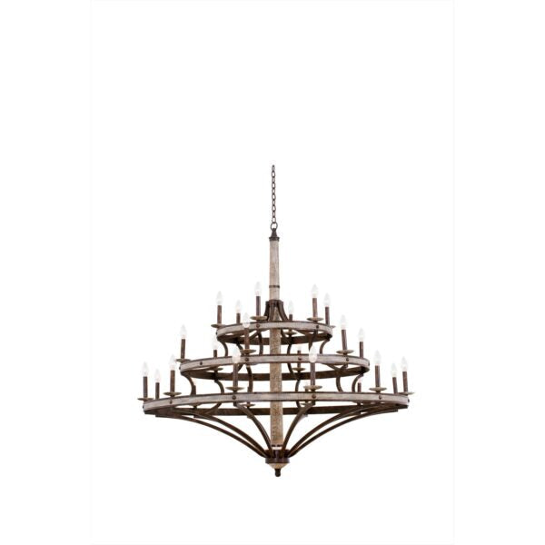 Kalco Coronado (12+6+6) Light 3 Tier Chandelier