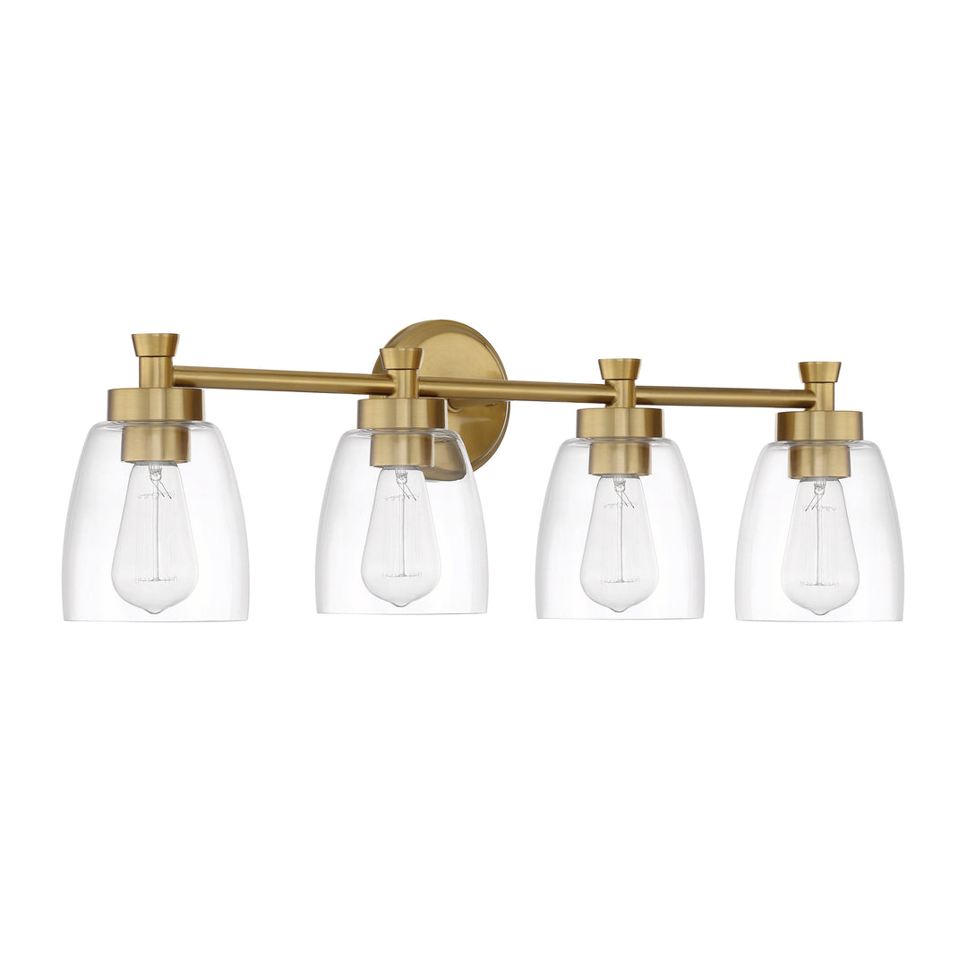 Henning 4 Light Vanity in Satin Brass CRAFTMADE