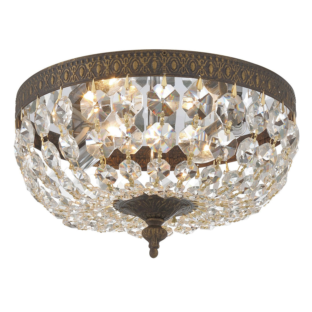 Crystorama Crystorama Crystorama 2 Light Spectra Crystal English Bronze Flush Mount