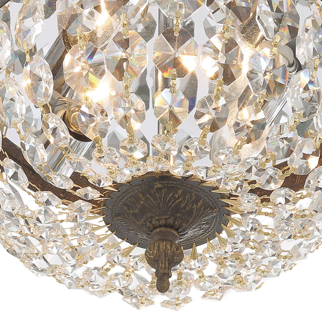 Crystorama Crystorama Crystorama 2 Light Spectra Crystal English Bronze Flush Mount