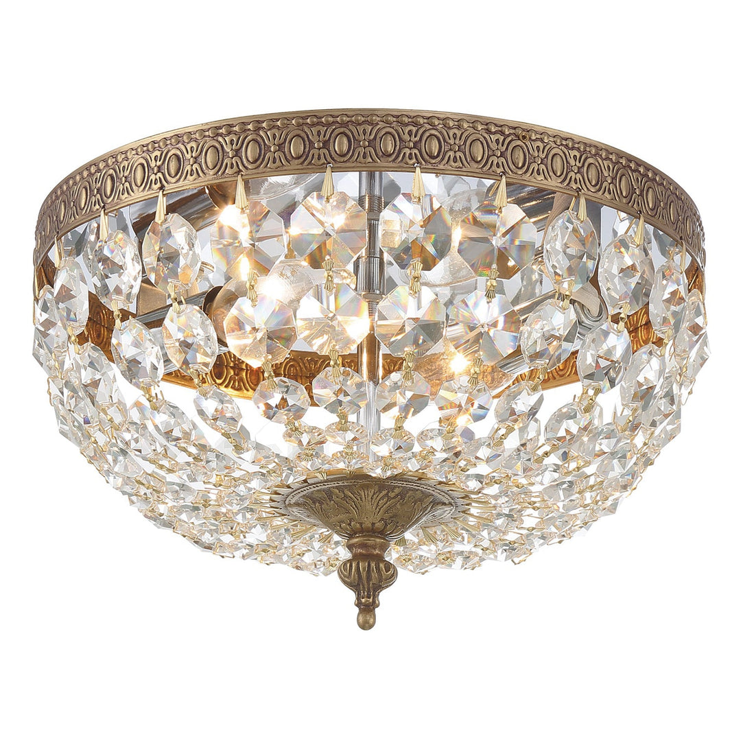 Crystorama Crystorama Crystorama 2 Light Spectra Crystal Olde Brass Flush Mount